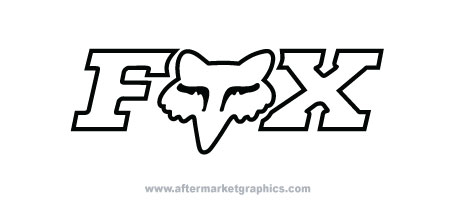 Fox Racing Decals - Pair (2 pieces)